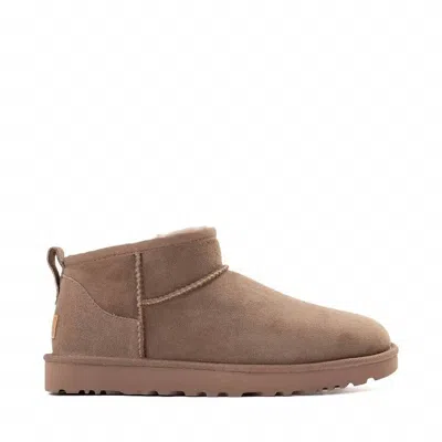 Ugg Classic Ultra Mini Suede Boots For Woman In Neutral