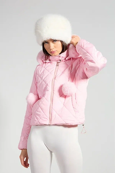 Sparkl Puffer Jacket In Pink
