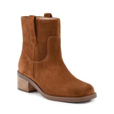 Seychelles Cozy Block Heel Bootie In Brown