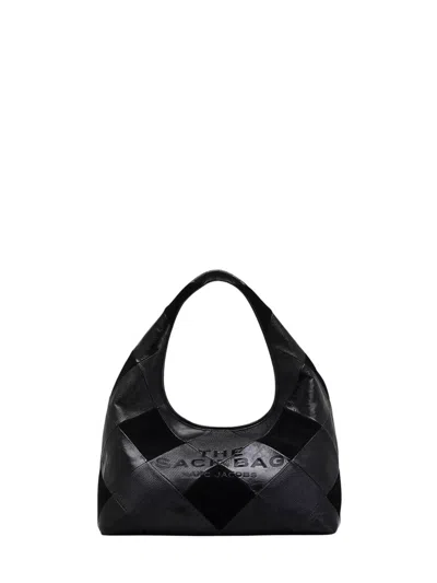 Marc Jacobs Borsa A Spalla The Suede Patchwork Sack Bag Black Multi In Black