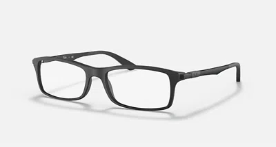 Ray Ban 56mm Rectangular Optical Glasses In Brown