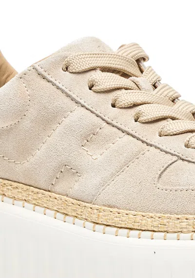 Hogan Platform Sneakers In Nude