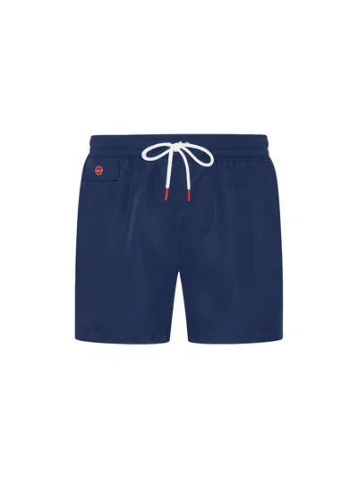 Kiton Drawstring Beachwear In Blue