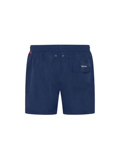 Kiton Drawstring Beachwear In Blue