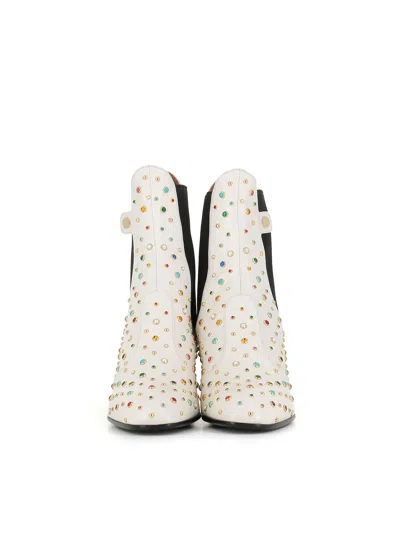 Laurence Dacade Boot Angie Multicolor Studs In White