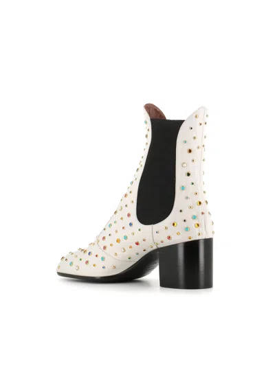 Laurence Dacade Boot Angie Multicolor Studs In White