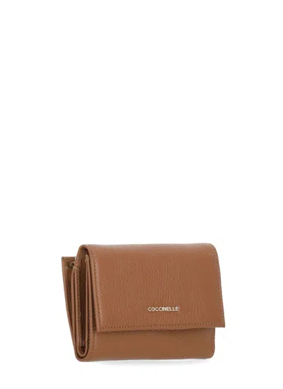 Coccinelle Metallic Soft Wallet In Brown