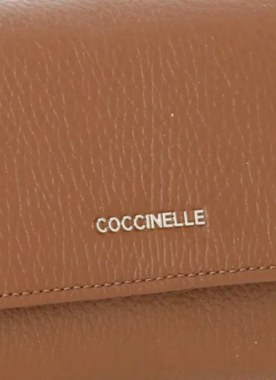 Coccinelle Metallic Soft Wallet In Brown