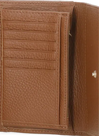 Coccinelle Metallic Soft Wallet In Brown