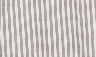 Max Studio Stripe Popover Tunic In Gray