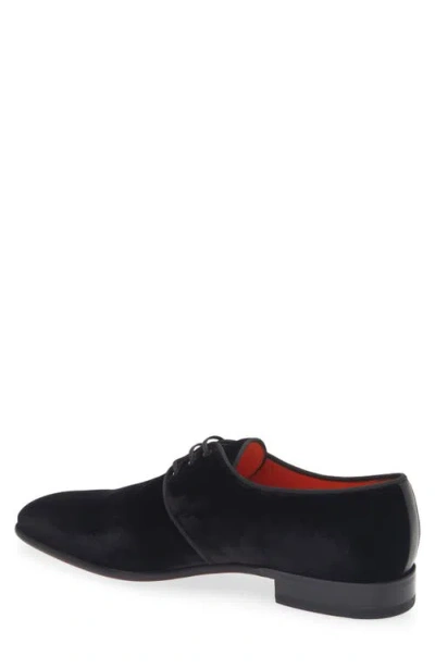 Santoni Plain Toe Derby In Black