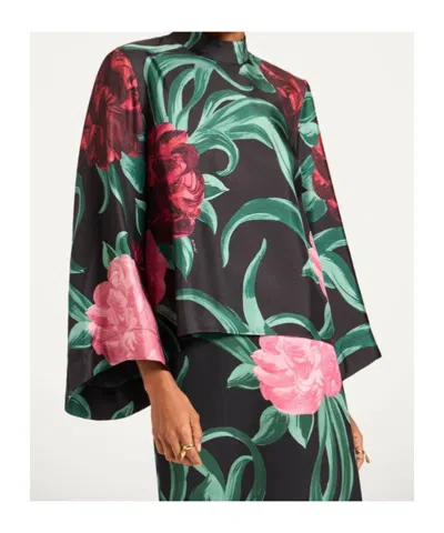 La Doublej Make An Exit Floral-print Silk-twill Blouse In Multi