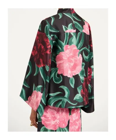 La Doublej Make An Exit Floral-print Silk-twill Blouse In Multi
