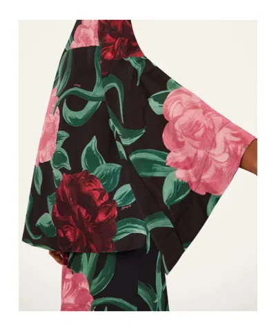 La Doublej Make An Exit Floral-print Silk-twill Blouse In Multi