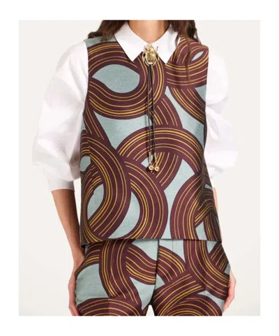 La Doublej Sleeveless Halter Top With Back Zipper Closure In Brown