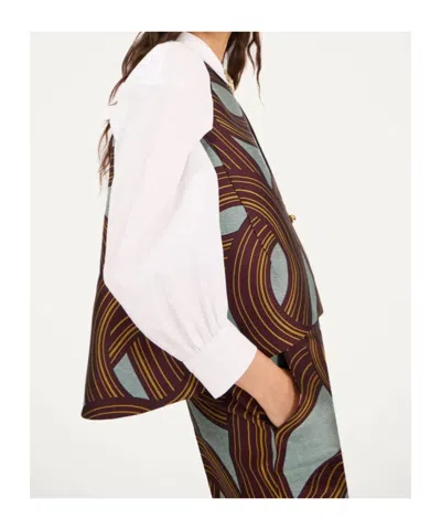 La Doublej Sleeveless Halter Top With Back Zipper Closure In Brown