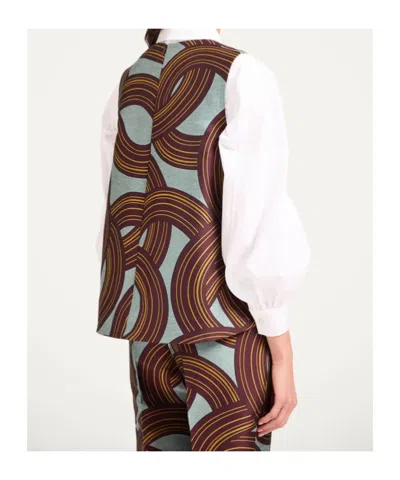 La Doublej Sleeveless Halter Top With Back Zipper Closure In Brown