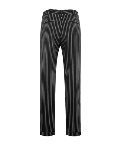 Tom Ford Women Navy Blue Wool Striped Trousers, 28 Luxury Pants For Women Darveys In Black