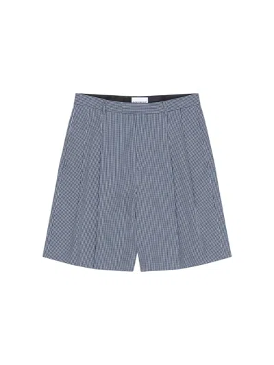 Givenchy Whiteblue Check Pattern Shorts In Multi