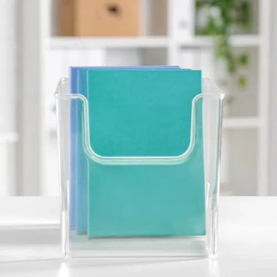 Mdesign Kitchen Plastic Storage Organizer Bin With Open Front In Transparent