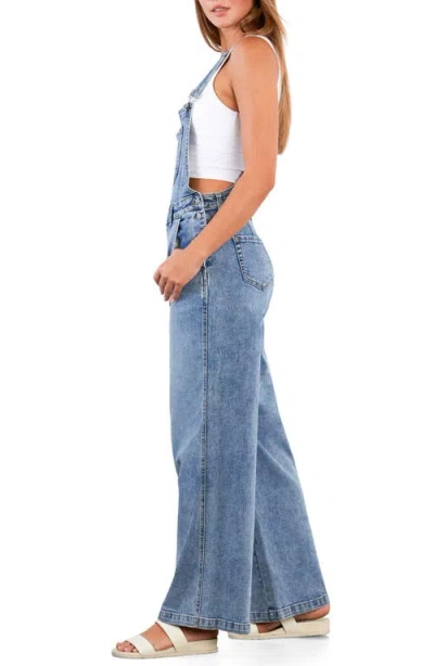 Wash Lab Denim Lucky Denim Overalls In Blue