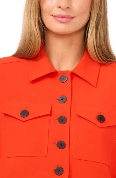 Halogenr Halogen(r) Button Front Jacket In Orange