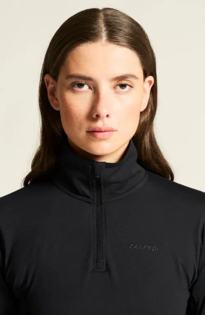 Craft Flow Quarter Zip Pullover In Black