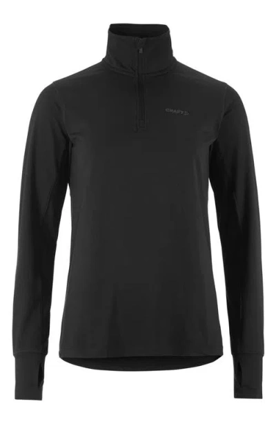 Craft Flow Quarter Zip Pullover In Black