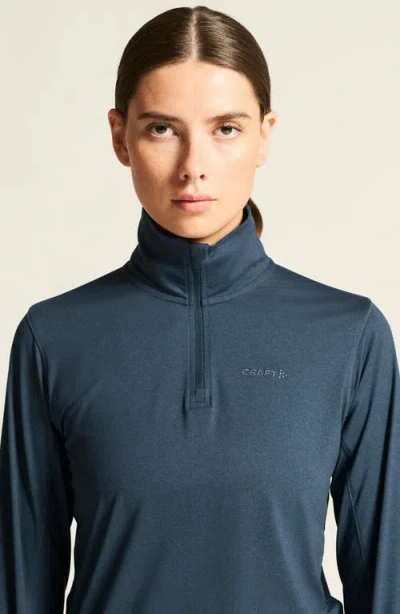 Craft Flow Quarter Zip Pullover In Blue