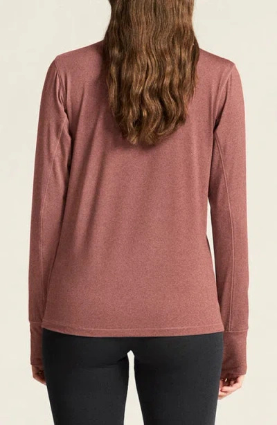 Craft Flow Quarter Zip Pullover In Brown