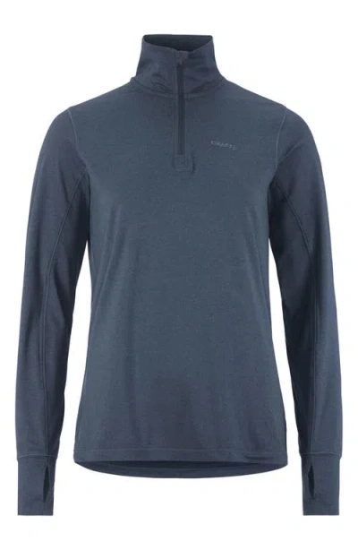 Craft Flow Quarter Zip Pullover In Blue