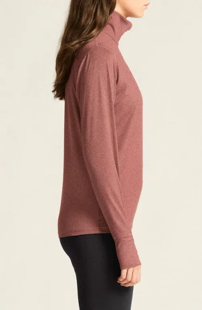 Craft Flow Quarter Zip Pullover In Brown