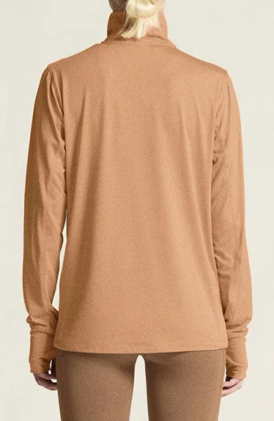 Craft Flow Quarter Zip Pullover In Brown