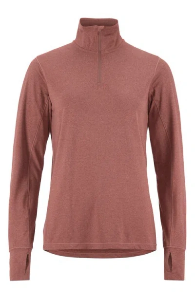 Craft Flow Quarter Zip Pullover In Brown