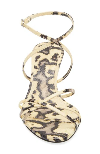 Proenza Schouler Uma Ankle Strap Sandals In Embossed Python Resin Multi In Multi