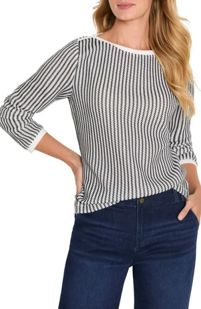 Nic + Zoe Zigzag Knit Top In Multi