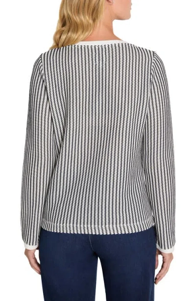Nic + Zoe Zigzag Knit Top In Multi