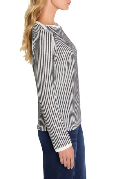Nic + Zoe Zigzag Knit Top In Multi