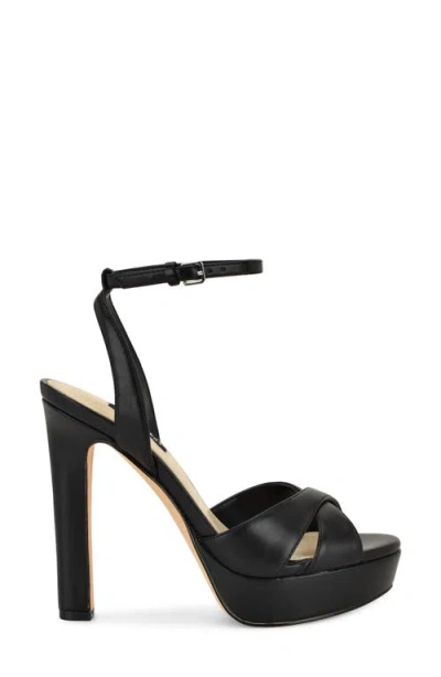 Nine West Tates Ankle Strap Platform Sandal In Black