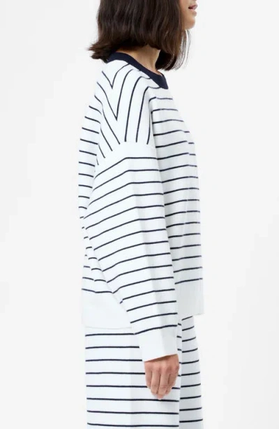 French Connection Marley Striped Sweater In White