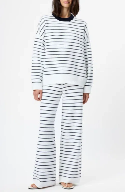 French Connection Marley Striped Sweater In White