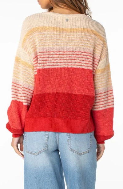Roxy Vibes Level Stripe Sweater In Multi