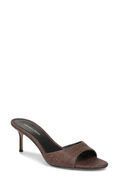 Veronica Beard Tia Sandals Espresso Tinted Raffia In Brown