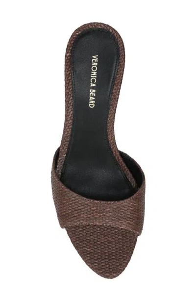 Veronica Beard Tia Sandals Espresso Tinted Raffia In Brown