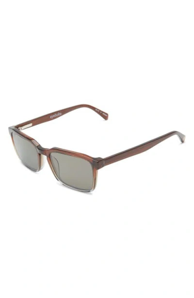 Eyebobs Seymour Glass 52mm Polarized Rectangular Sunglasses In Brown