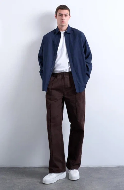 Topman Oversize Formal Cotton Button-up Shirt In Blue