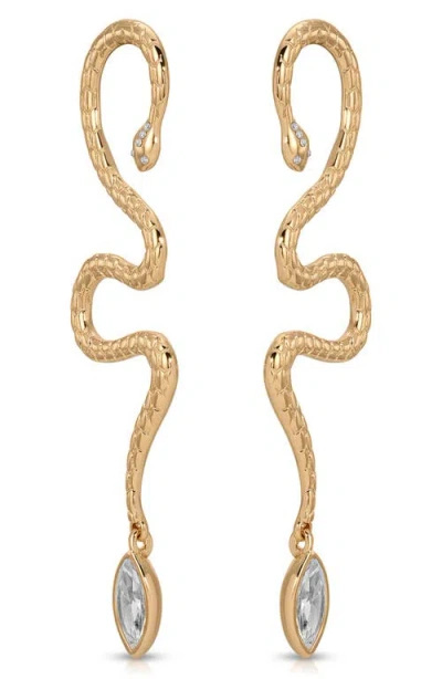 Ettika Serpentina Single Statement Drop Earring In Gold