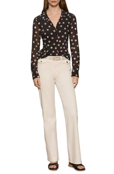 Sanctuary Mesh Button-down Shirt In Black