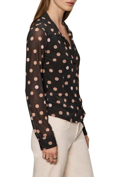 Sanctuary Mesh Button-down Shirt In Black