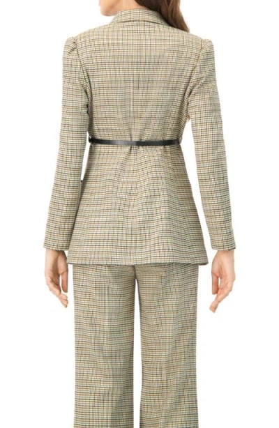 Ivonne Double-breasted Checkered Blazer In Multi